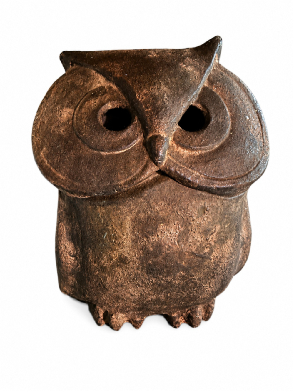 VTG 1960s Japanese Cast Iron Owl Lantern | MCM | Organic Modern | Incense Lamp